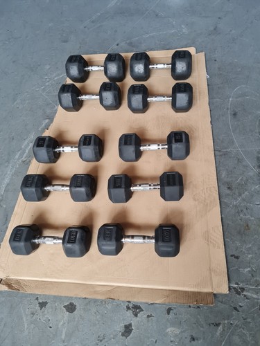 Pairs blk box hex dumbells - pairs,